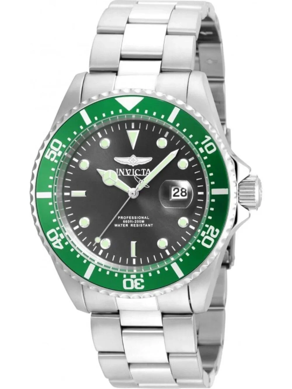 Men's Pro Diver Quartz Watch - Silver Analog Display, Water Resistant, Stylish